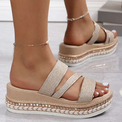 Sonia – Sandali Platform Luminosi Dalla Calzata Confortevole