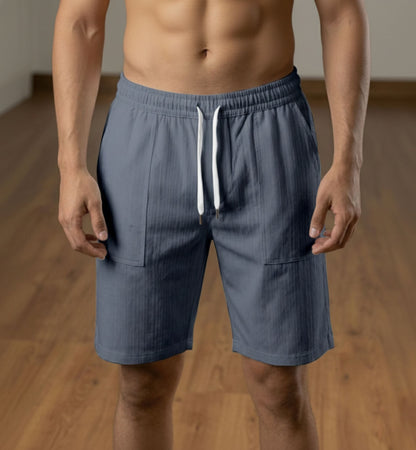 Duilio - Pantaloncini Grigio Antracite Cordoncino Uomo