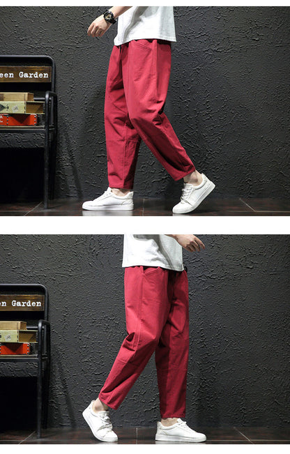 Rocco - Pantaloni Cropped Uomo Estivi Freschi Naturali Leggeri