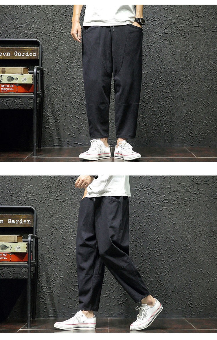 Rocco - Pantaloni Cropped Uomo Estivi Freschi Naturali Leggeri