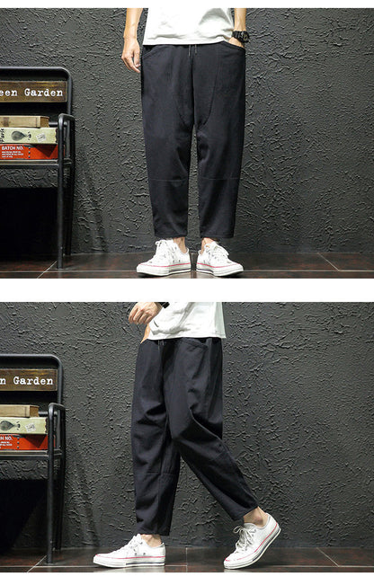 Rocco - Pantaloni Cropped Uomo Estivi Freschi Naturali Leggeri
