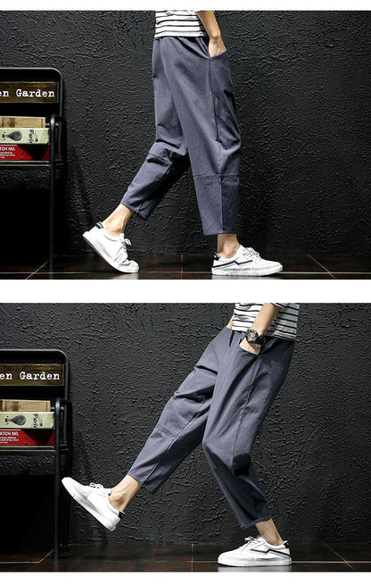 Rocco - Pantaloni Cropped Uomo Estivi Freschi Naturali Leggeri