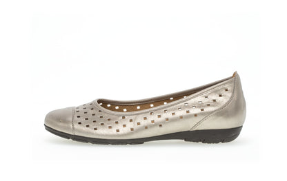 Raissa - Ballerina Pump Donna Argento Traforata Moderna Elegante