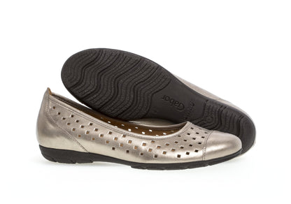 Raissa - Ballerina Pump Donna Argento Traforata Moderna Elegante