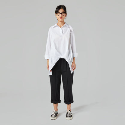 Quintina - Camicia Donna con Twist Frontale Moderna Elegante