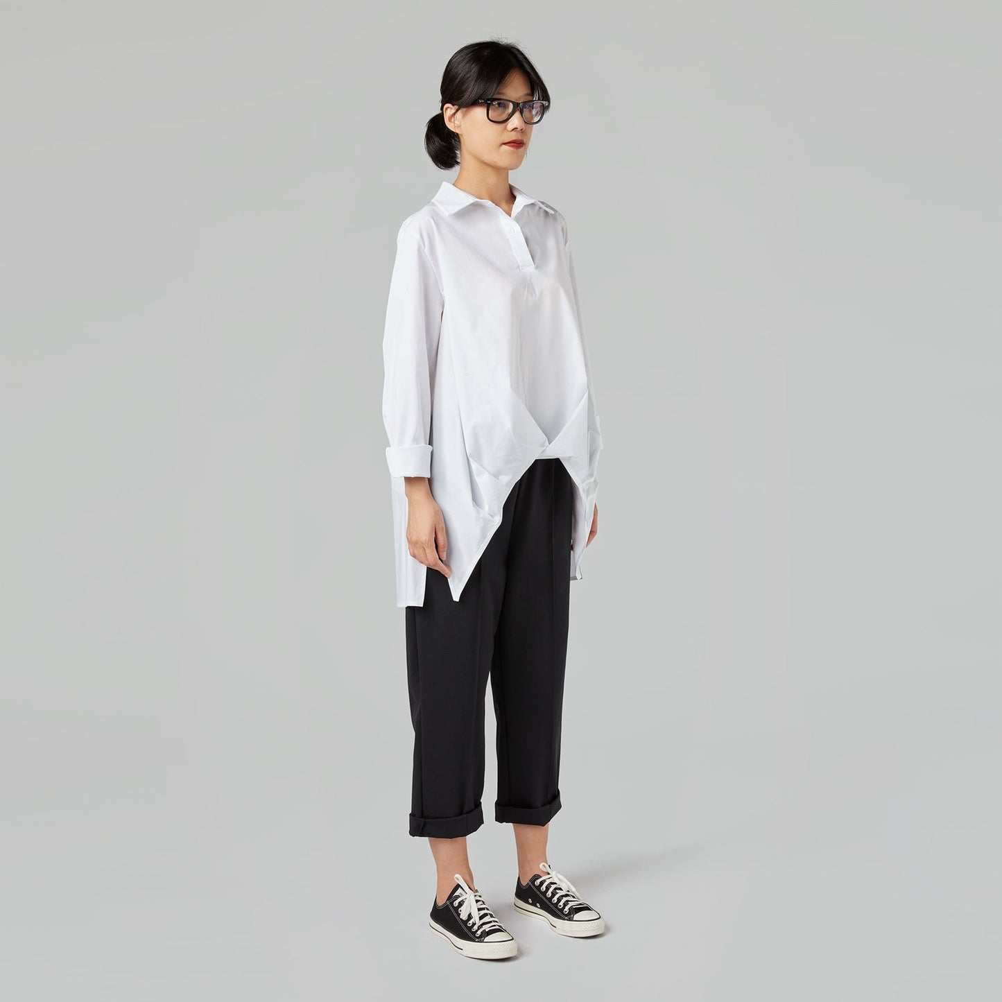 Quintina - Camicia Donna con Twist Frontale Moderna Elegante