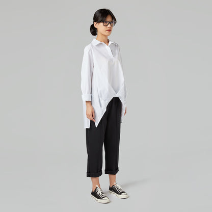 Quintina - Camicia Donna con Twist Frontale Moderna Elegante