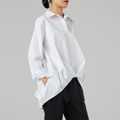 Quintina - Camicia Donna con Twist Frontale Moderna Elegante