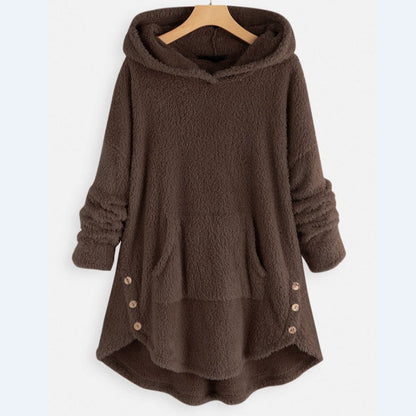 Frida - Maglione in Peluche con Cappuccio Morbido