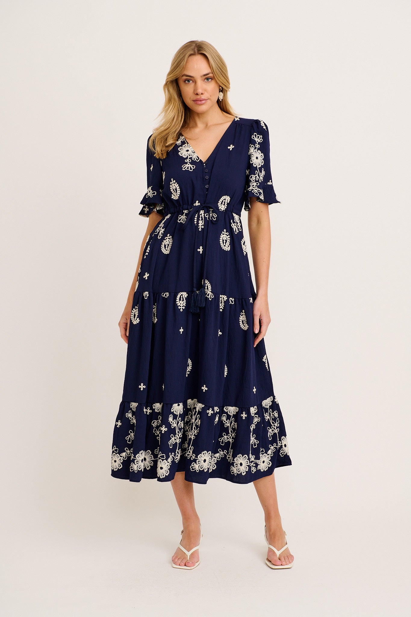 Fabiola - Abito Maxi Donna Elegante Ricamato