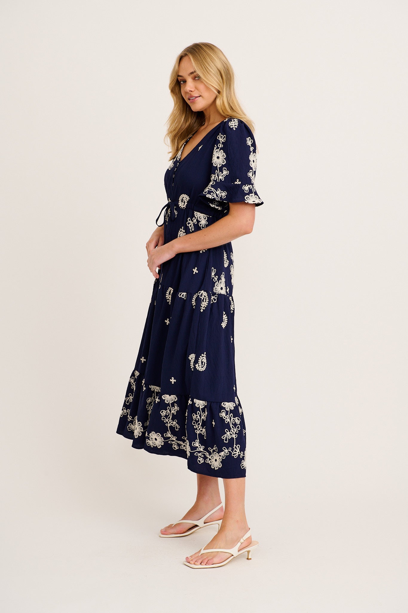 Fabiola - Abito Maxi Donna Elegante Ricamato