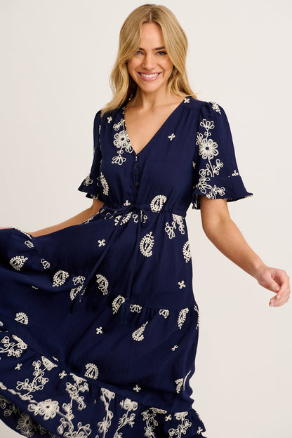 Fabiola - Abito Maxi Donna Elegante Ricamato