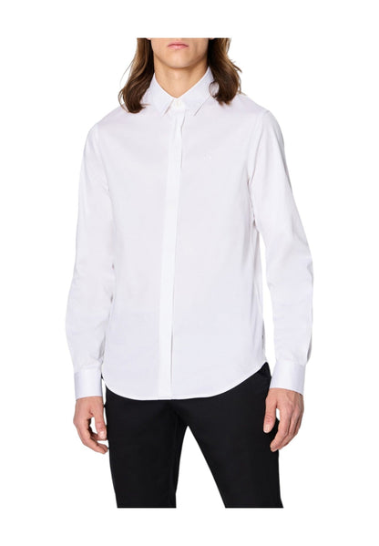 Stefano – Camicia a Maniche Lunghe da Uomo Bianca Essenziale