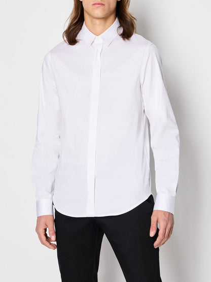 Stefano – Camicia a Maniche Lunghe da Uomo Bianca Essenziale