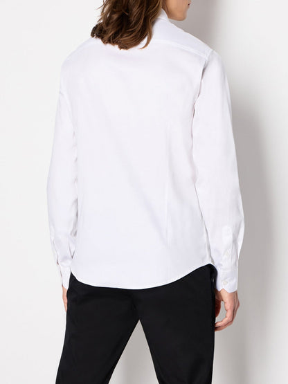 Stefano – Camicia a Maniche Lunghe da Uomo Bianca Essenziale