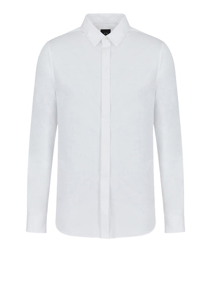 Stefano – Camicia a Maniche Lunghe da Uomo Bianca Essenziale