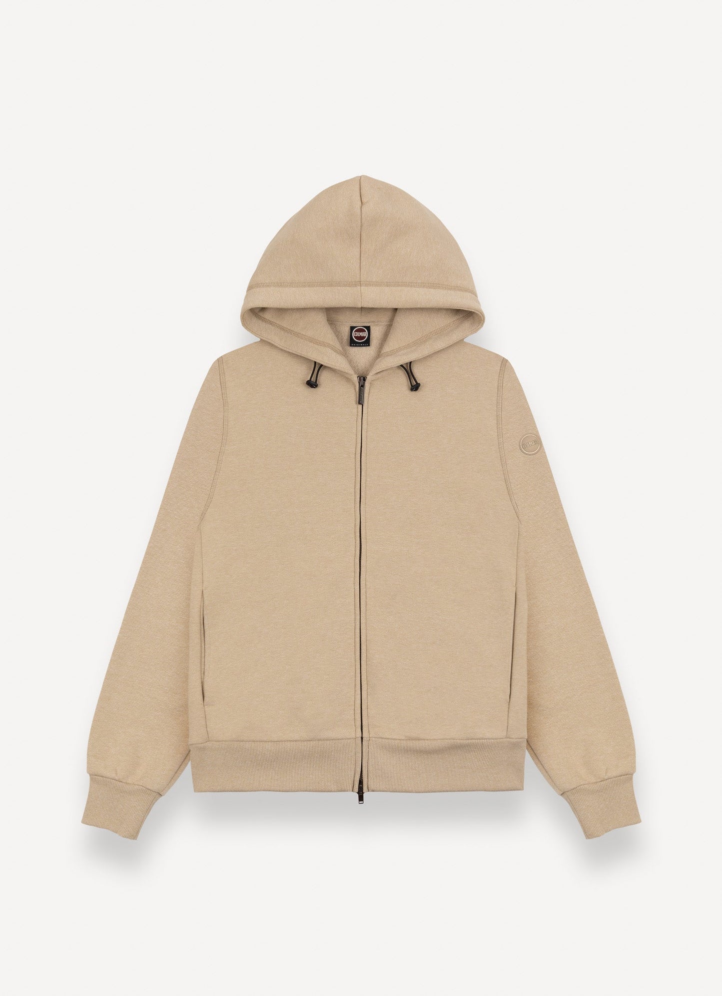 Jacopo - Felpa Uomo Zip Cappuccio Beige Mocaccino