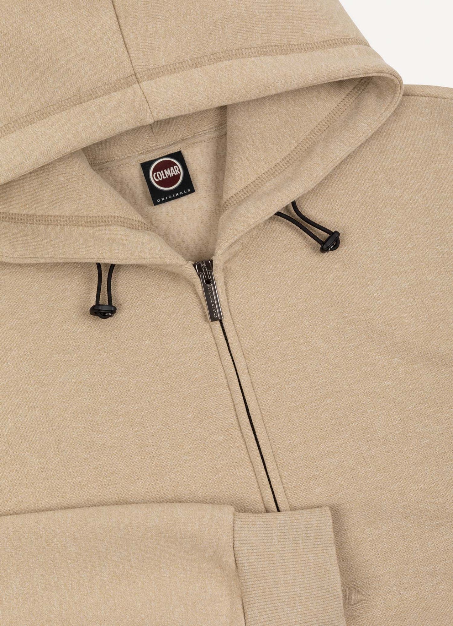 Jacopo - Felpa Uomo Zip Cappuccio Beige Mocaccino