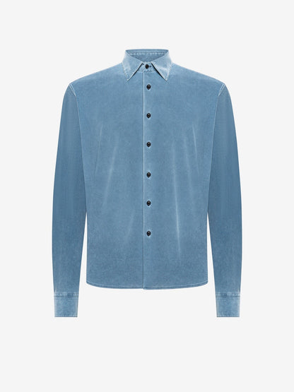Jordan - Camicia Uomo Blu Lavaggio Tecnologico