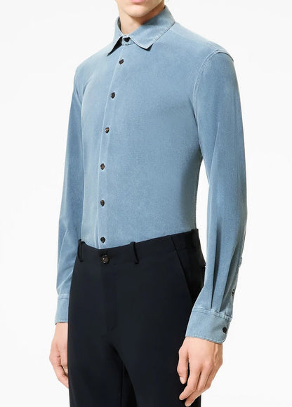 Jordan - Camicia Uomo Blu Lavaggio Tecnologico