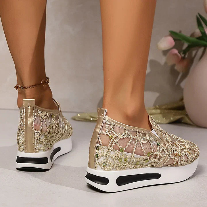 Ninetta - Sneakers Donna Alte con Paillettes Eleganti