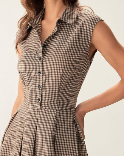 Giada - Abito Midi Donna Elegante Scozzese