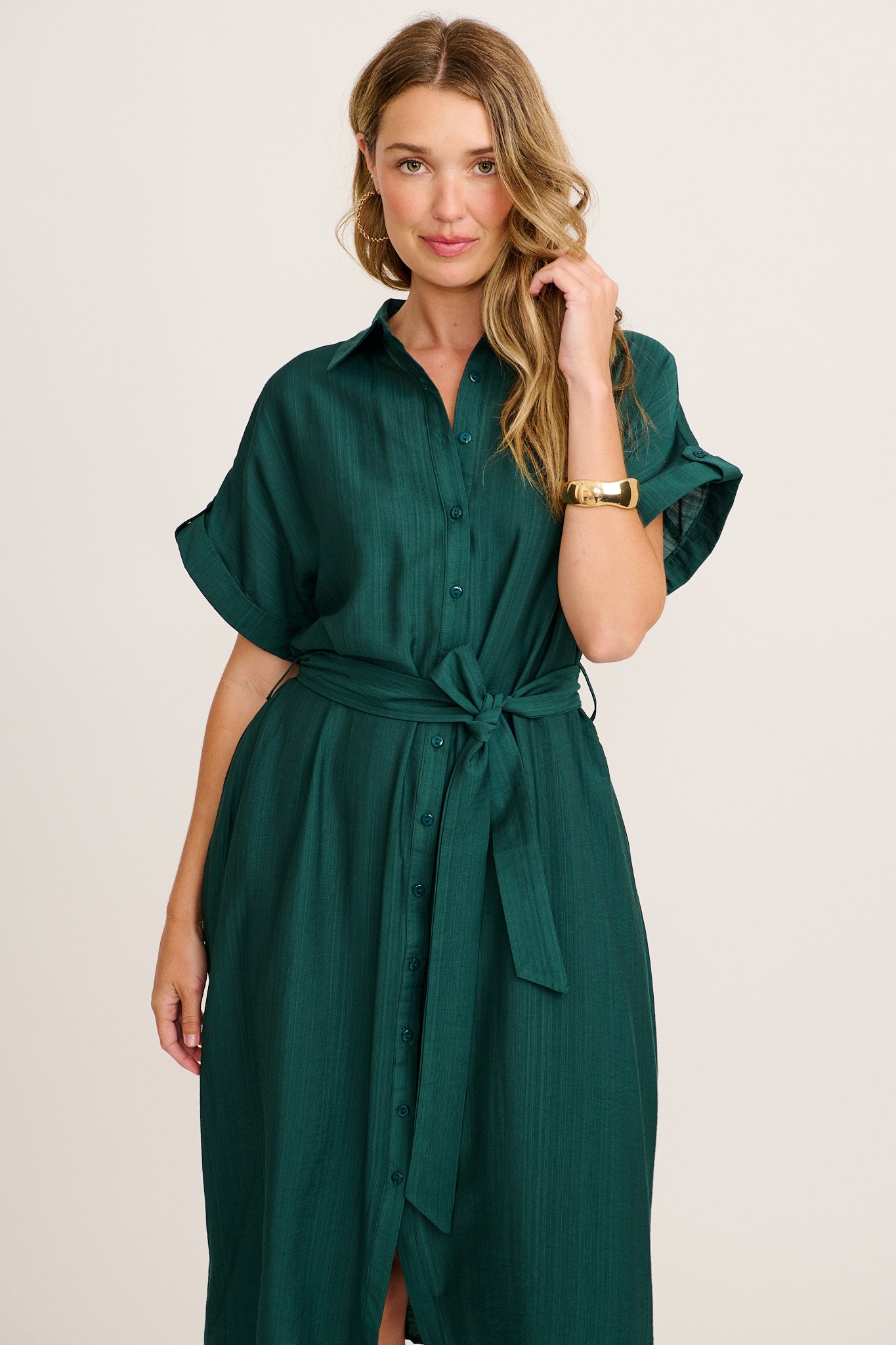 Ester - Abito Camicia Midi Donna Elegante
