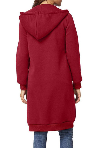 Diana - Felpa Lunga con Zip e Cappuccio Donna