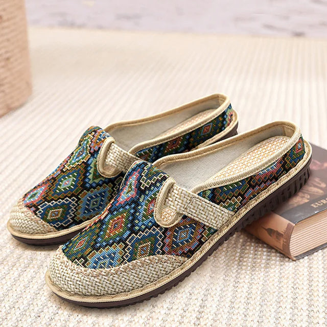 Lucrezia – Pantofole Ortopediche Stile Etnico Donna Comfort
