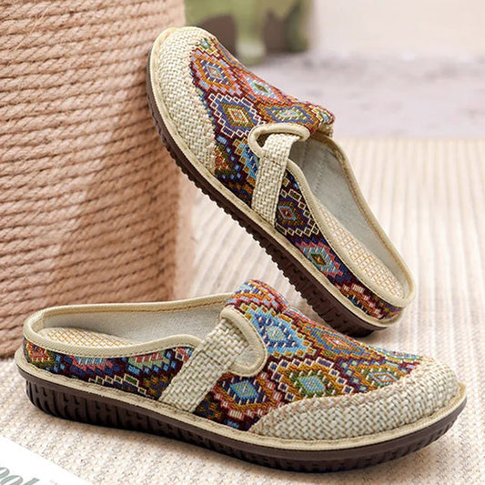 Lucrezia – Pantofole Ortopediche Stile Etnico Donna Comfort