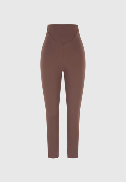 Rachele - Leggings vita alta marroni donna modellanti