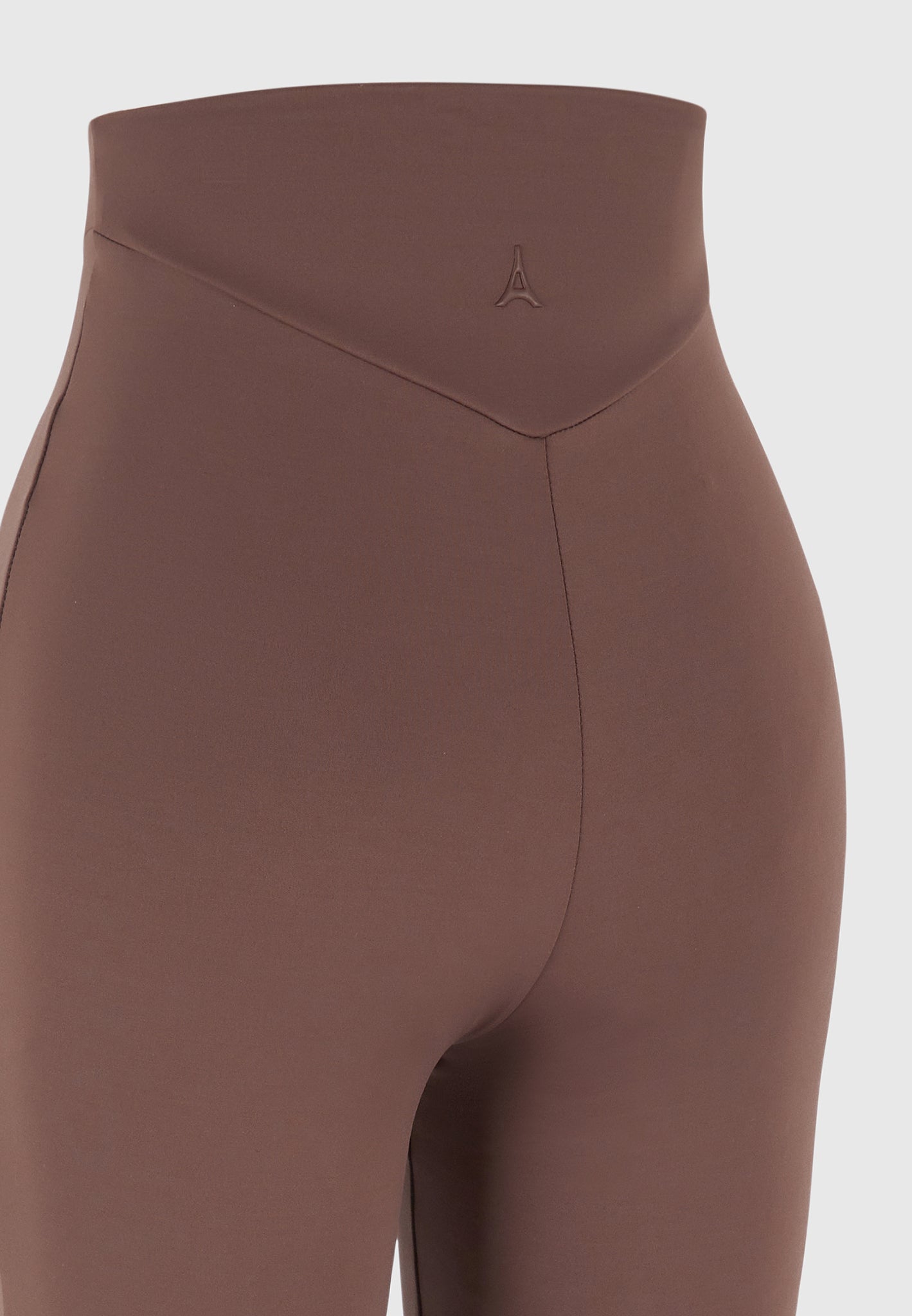 Rachele - Leggings vita alta marroni donna modellanti