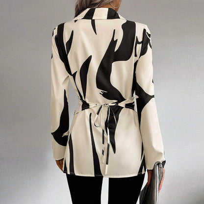 Chiara – Camicia A Maniche Lunghe Con Lacci A Contrasto Dal Design Moderno