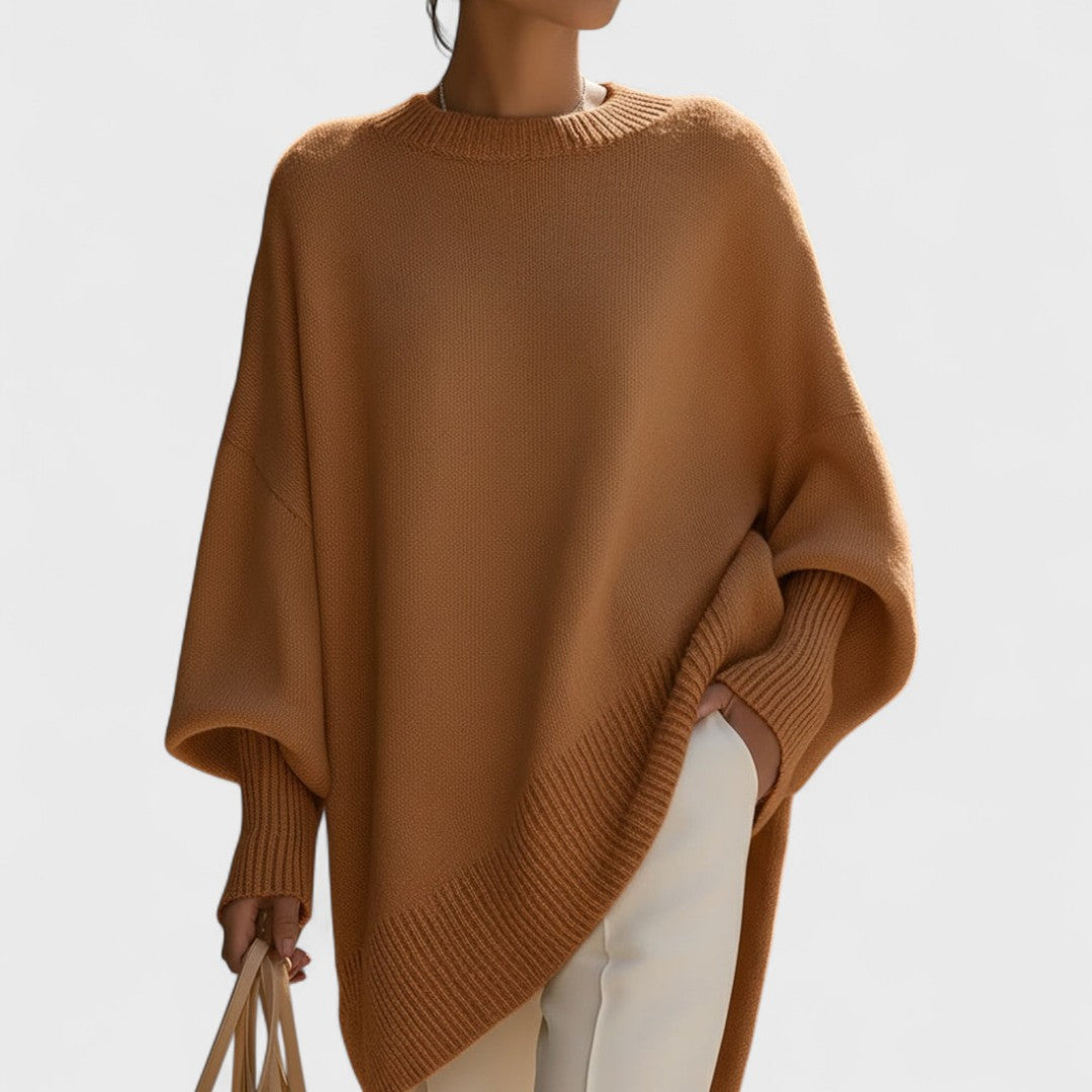 Gemma – Poncho Oversize Dallo Stile Essenziale