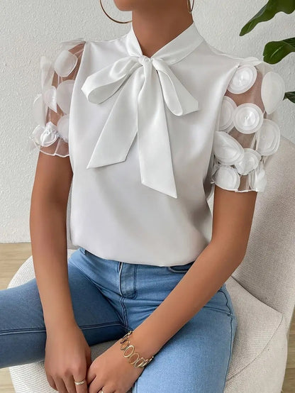 Chiara – Blusa Elegante Con Fiocco Per Donna