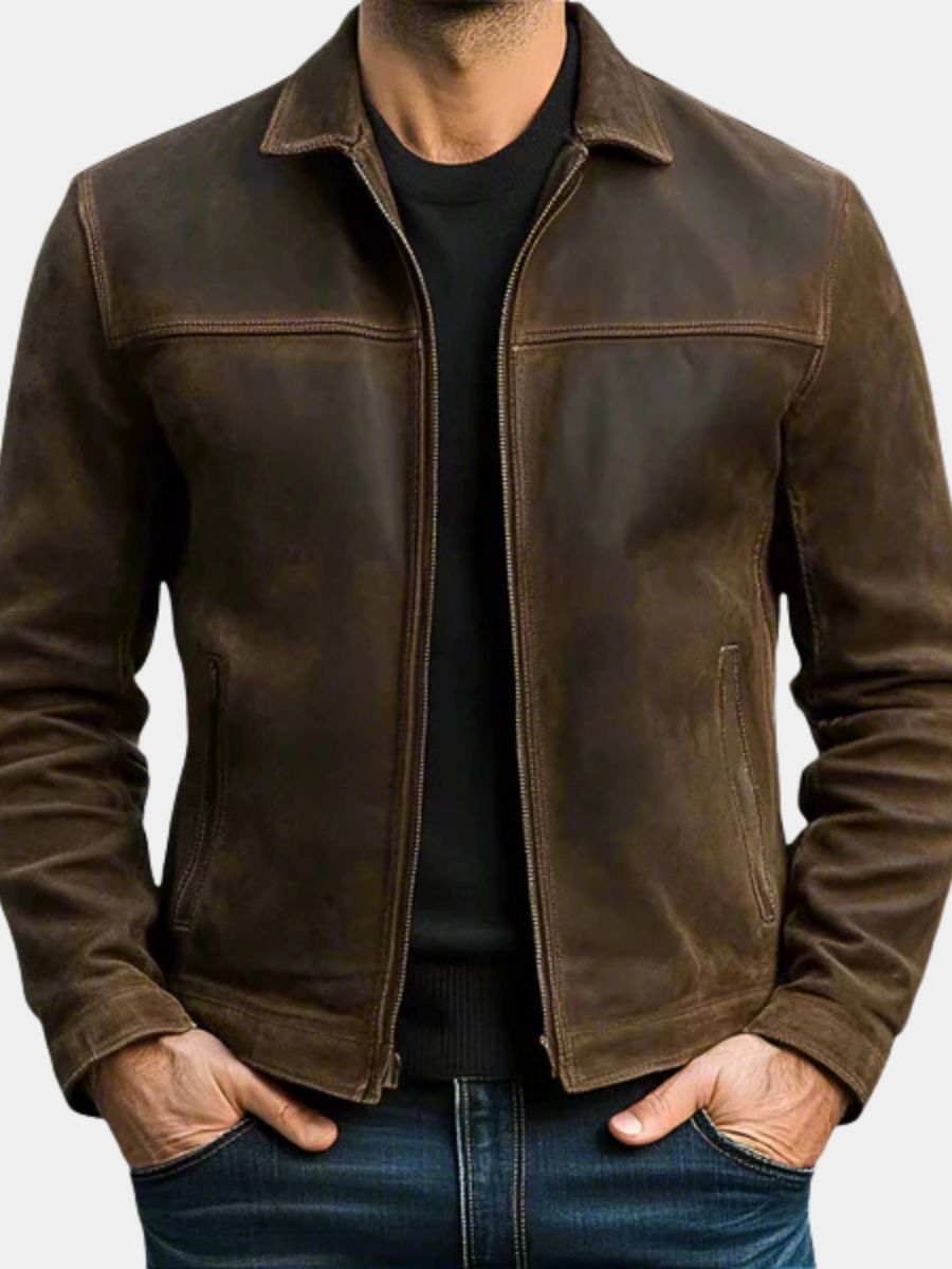 Remo - Giacca Uomo Con Cerniera Stile Moderno