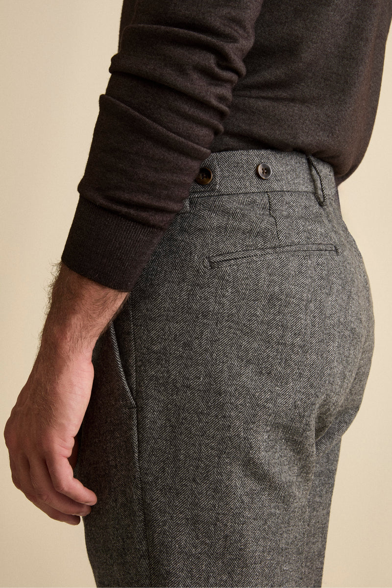 Raimondo - Pantalone Straight Elegante con Risvolto Uomo