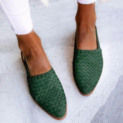 Iside - Loafer donna slingback intrecciato punta chiusa