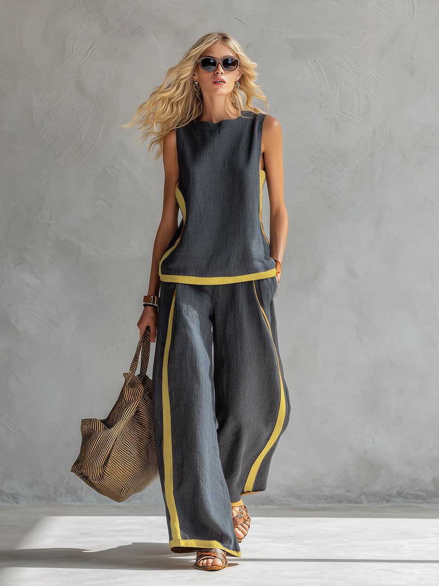 Morena – Coordinato Con Top E Pantaloni Dalla Linea Fluida