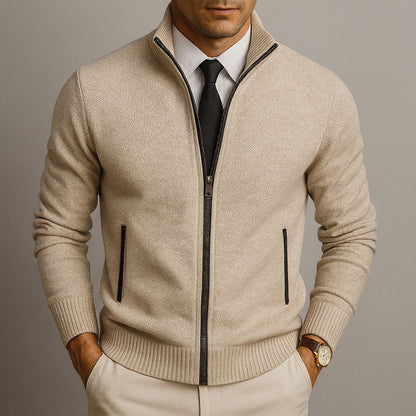 Tullio - Cardigan Zip Elegante Uomo Stile Moderno