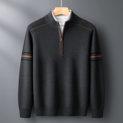 Timandro - Maglione Moderno Mezzo Zip Uomo