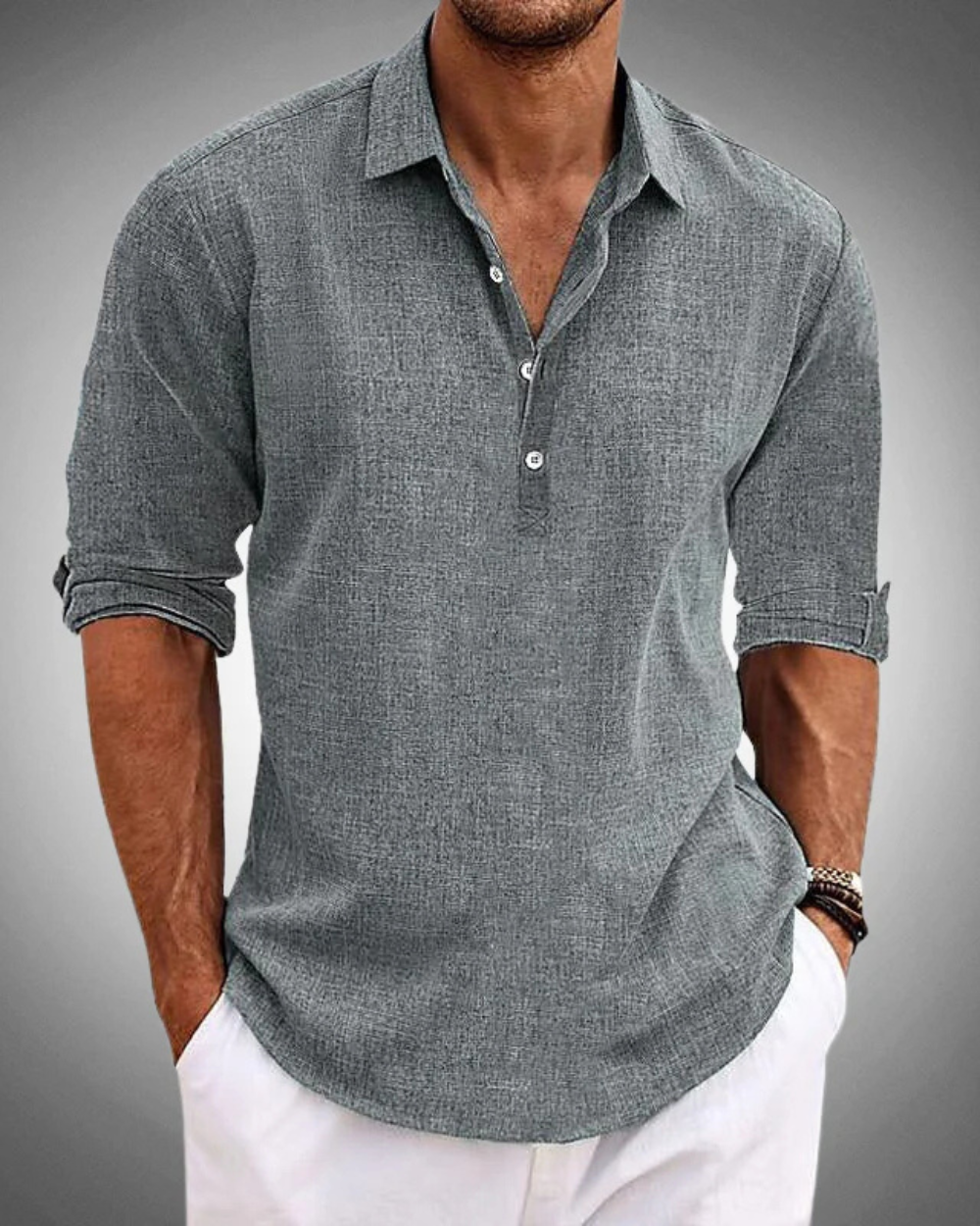 Remigino - Camicia Classica Uomo Elegante Moderna Essenziale