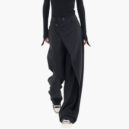 Kenia - Pantaloni Donna Larghi Asimmetrici Eleganti