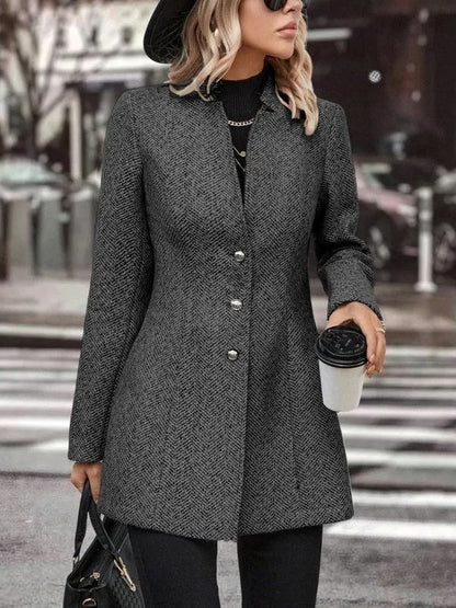 Claudia – Cappotto Lungo Doppio Petto con Bottoni Invernale