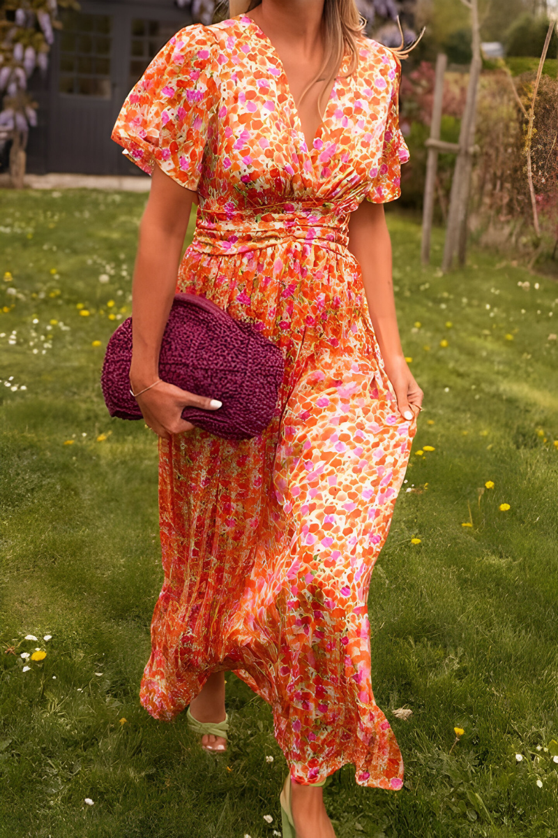 Ofelia – Abito Maxi Elegante Con Scollo A V E Vestibilità Femminile