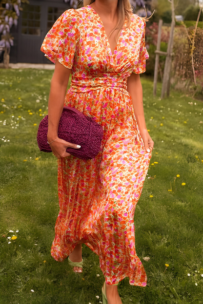 Ofelia – Abito Maxi Elegante Con Scollo A V E Vestibilità Femminile