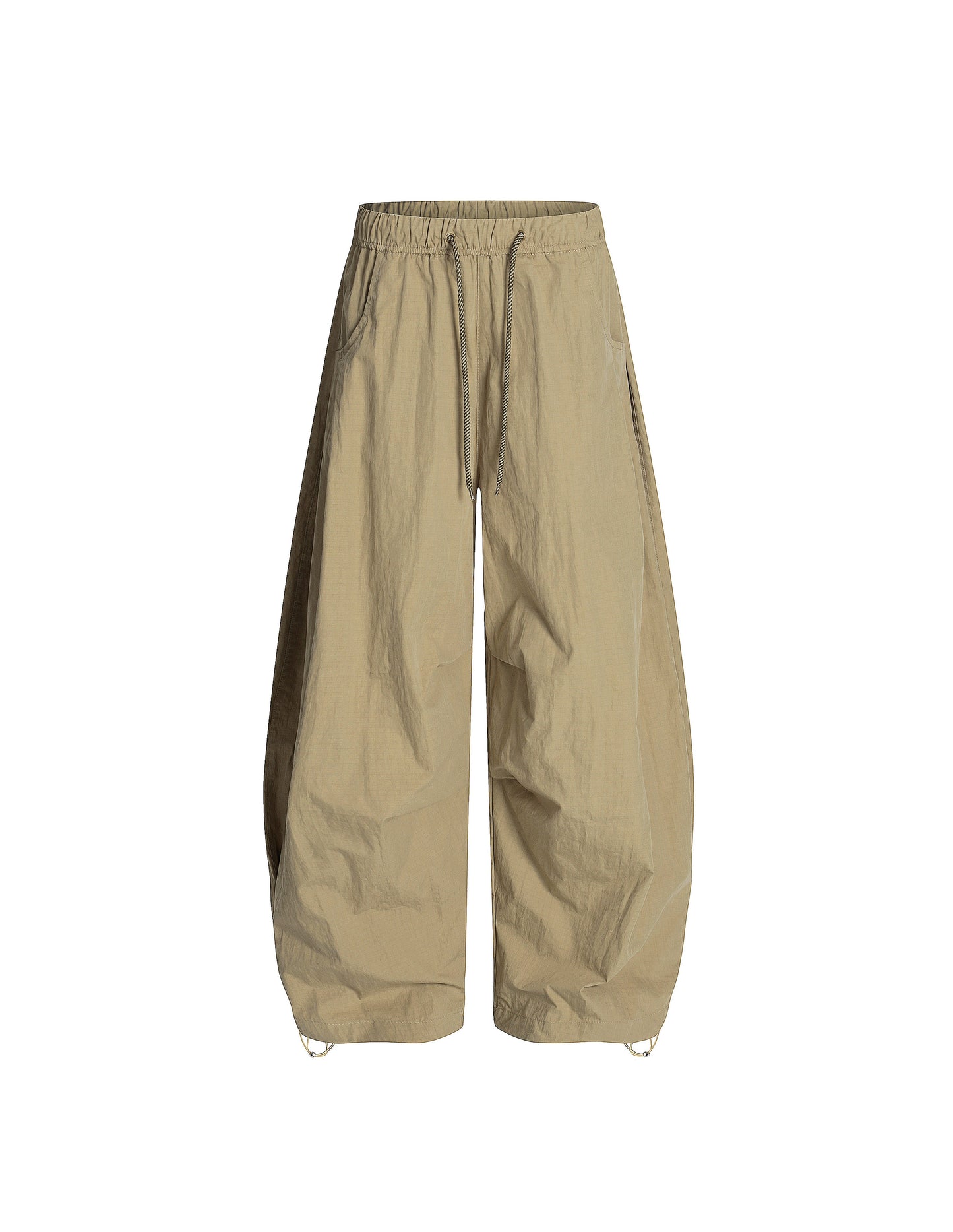 Pietrina - Pantaloni Wide Leg Barrel Plissé Vita Coulisse