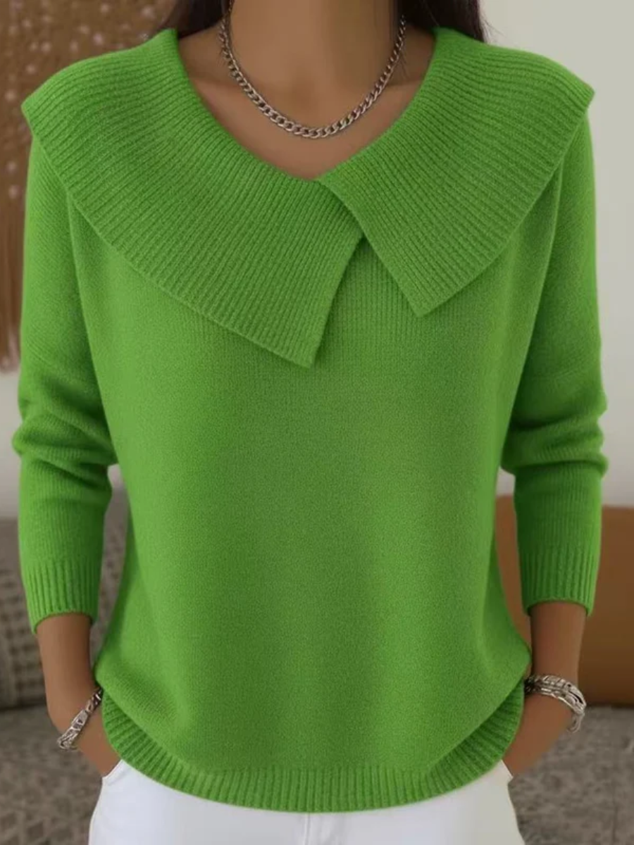Ternizia - Maglia Donna Calda Colletto Morbido Chic
