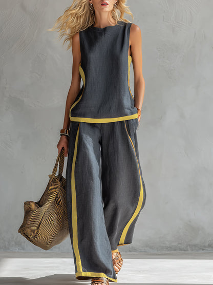 Morena – Coordinato Con Top E Pantaloni Dalla Linea Fluida