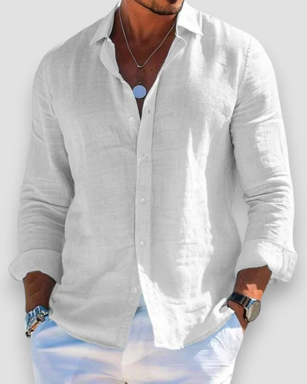 Rinaldino - Camicia Casual Elegante Uomo Moderna Versatile